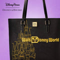 Disney Dooney and Bourke Bag - Walt Disney World - Black and Gold Castle Shopper Tote