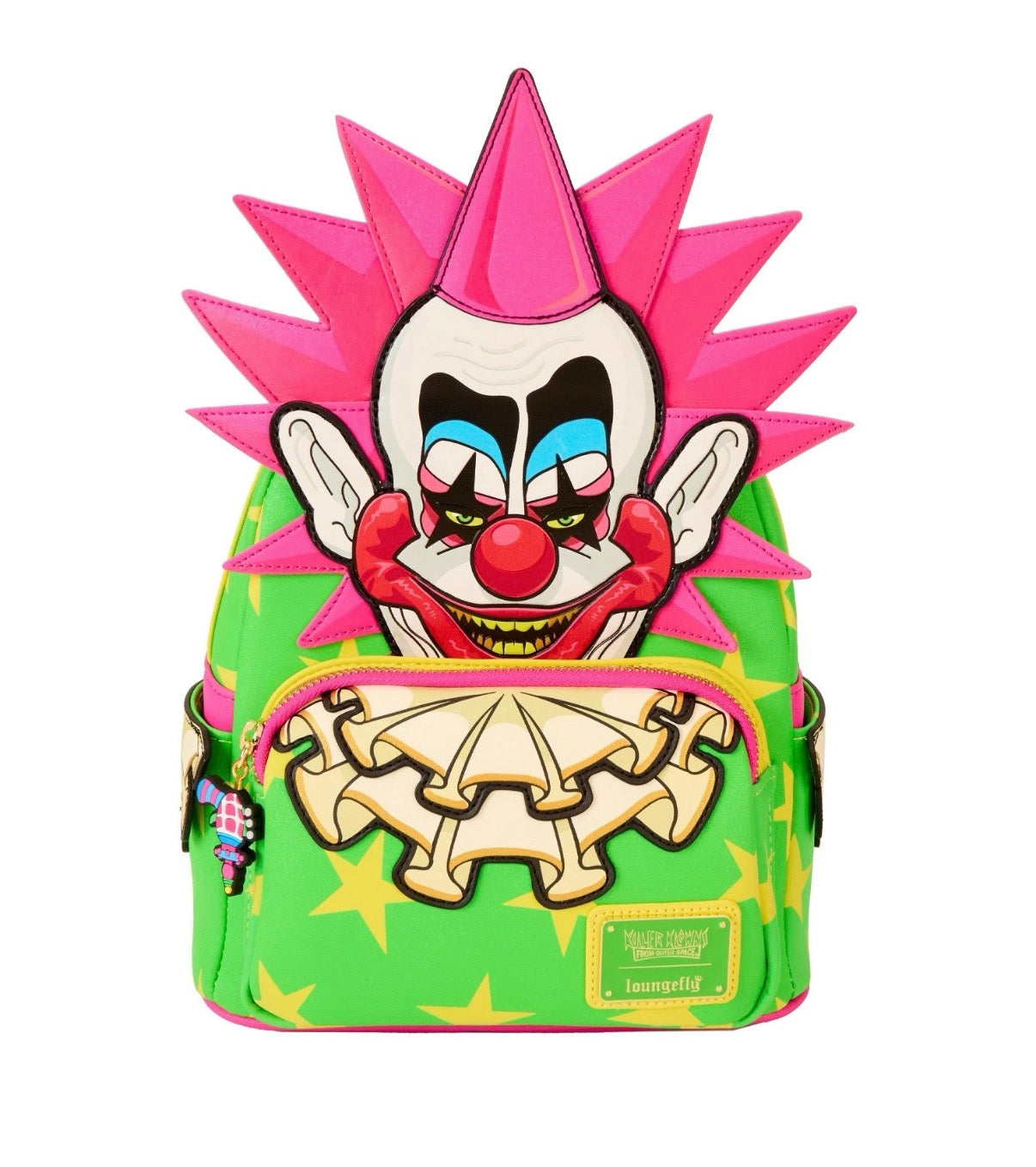 Loungefly NYCC Limited Edition Killer Klowns Spikey Glitter Cosplay Glow Mini Backpack