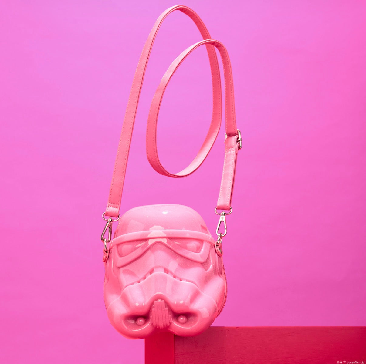 Star Wars Stormtrooper Glitter Figural Head Crossbody Bag