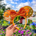 Disney Parks Epcot Flower Garden Festival Orange Bird Mickey Ear Headband