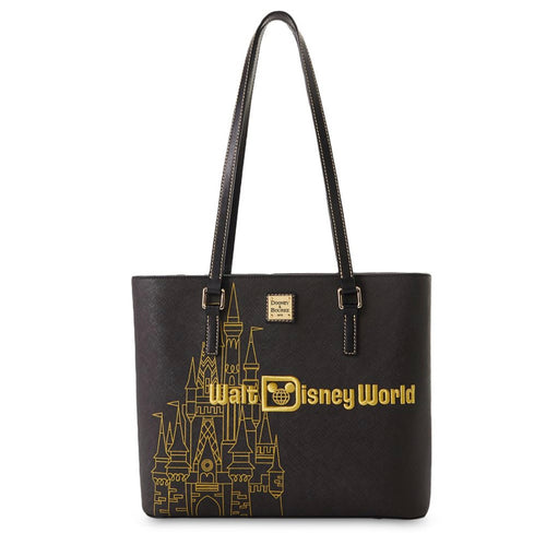Disney Dooney and Bourke Bag - Walt Disney World - Black and Gold Castle Shopper Tote