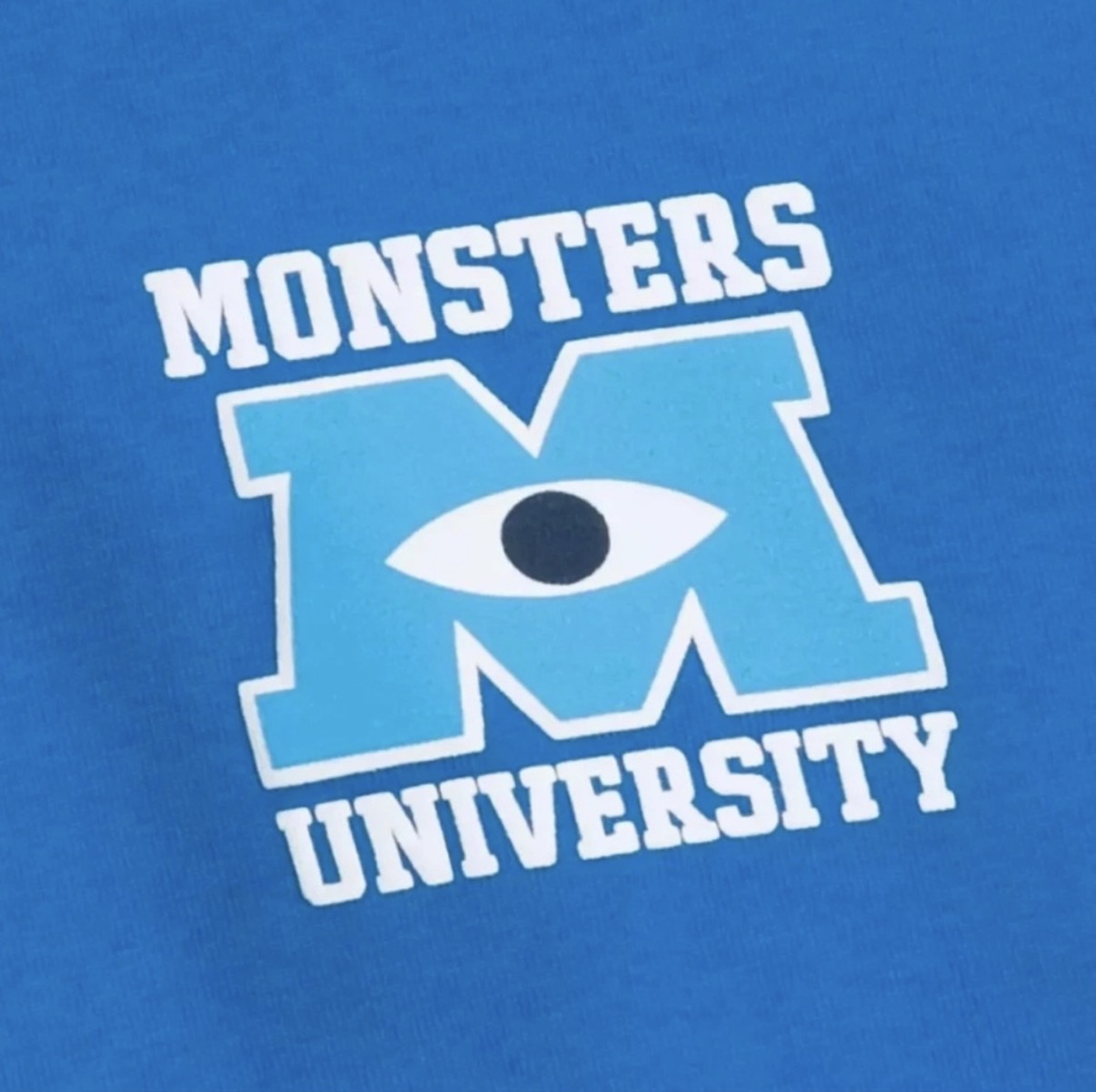 NEW Disney Monsters University Spirit Jersey Adult Medium Blue White Parks Inc