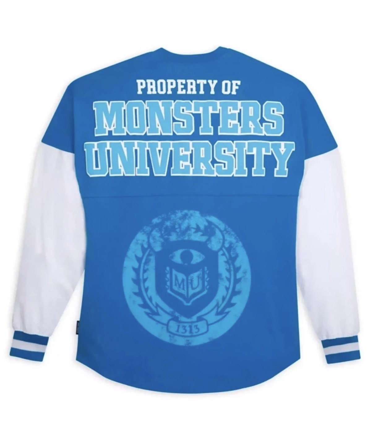 NEW Disney Monsters University Spirit Jersey Adult Medium Blue White Parks Inc