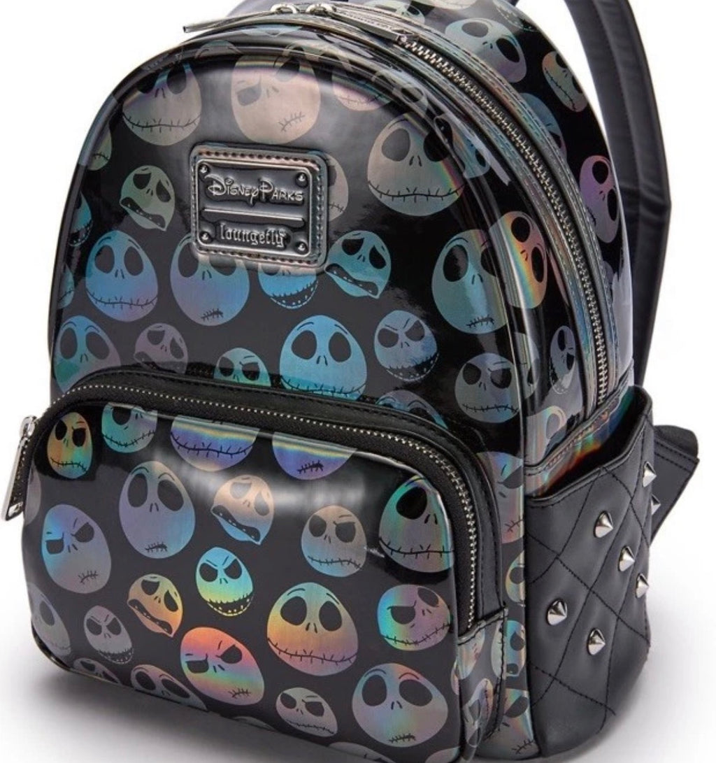 Disney Parks The Nightmare Before Christmas Jack Face Loungefly Backpack & Ears