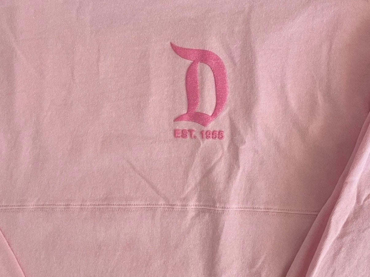 Disneyland Pink Princesses  Letters Spirit Jersey