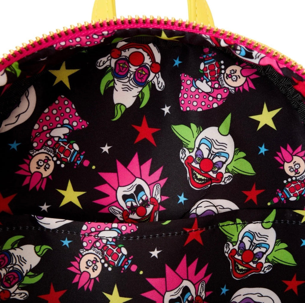 Loungefly NYCC Limited Edition Killer Klowns Spikey Glitter Cosplay Glow Mini Backpack