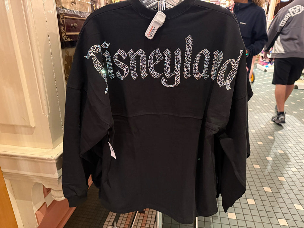 Disneyland Black Spirit Jersey Rhinestone Logo Disney Parks