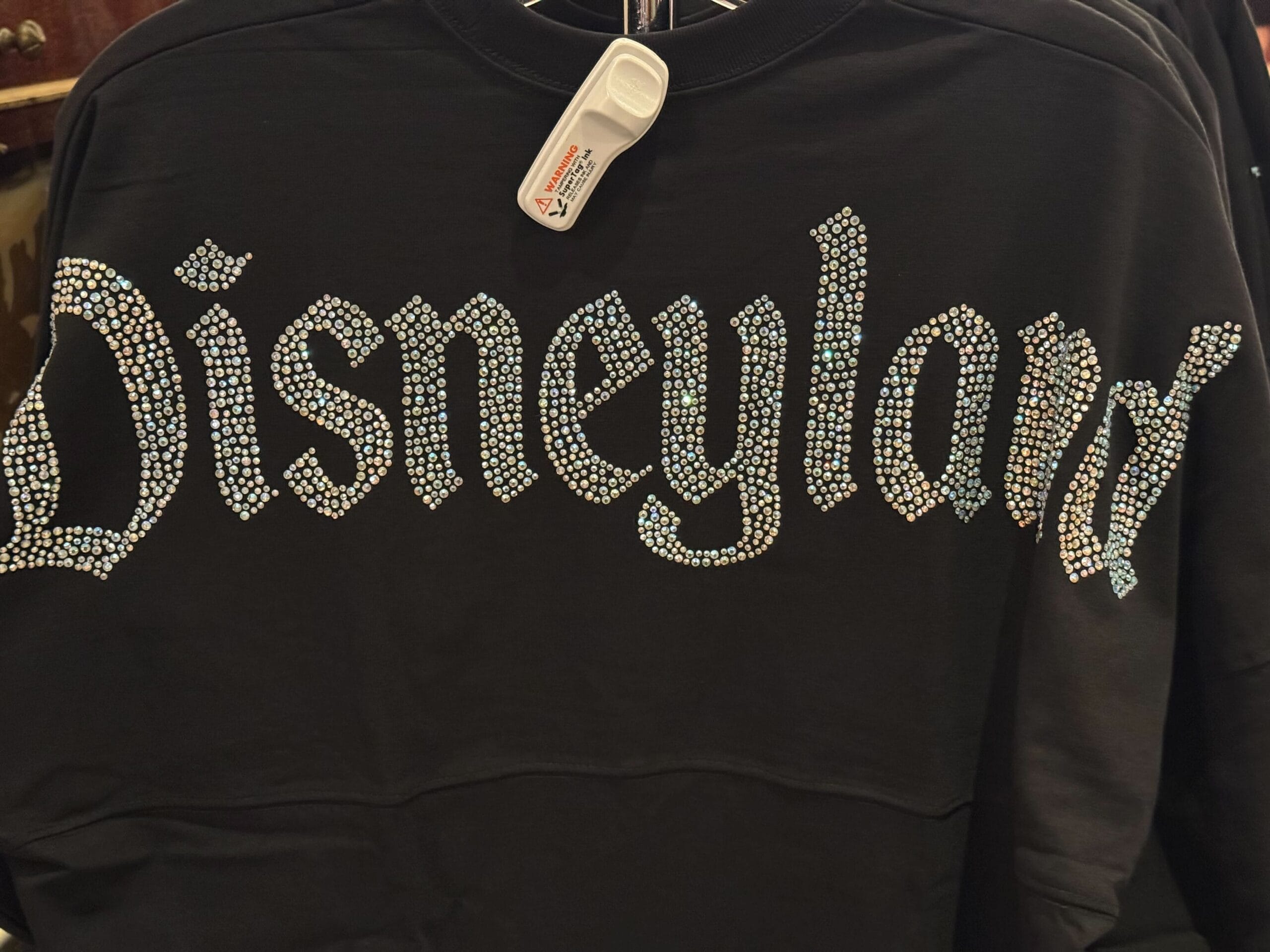 Disneyland Black Spirit Jersey Rhinestone Logo Disney Parks